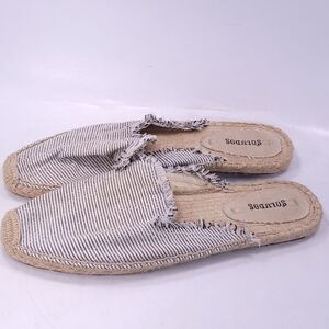 Soludos Slip on Casual Canvas Flat Shoe Womens Size 10 Black White